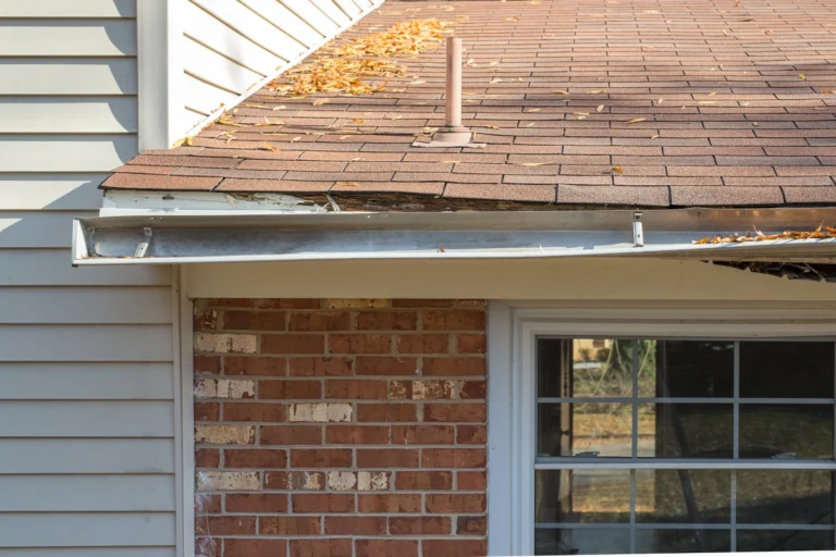 factored damages to gutters and home structure for roof replacement cost