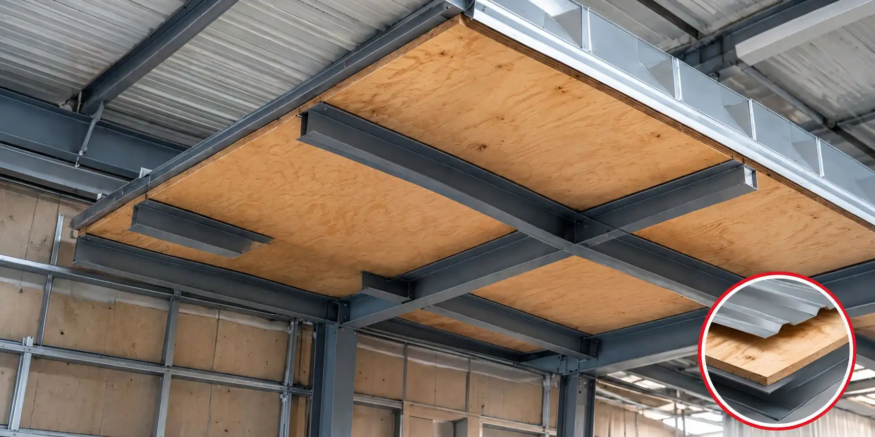 Plywood Go Under a Metal Roof .