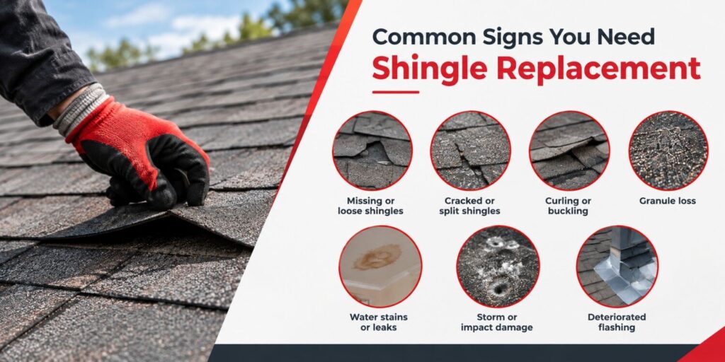Common Signs You Need Shingle Replacement