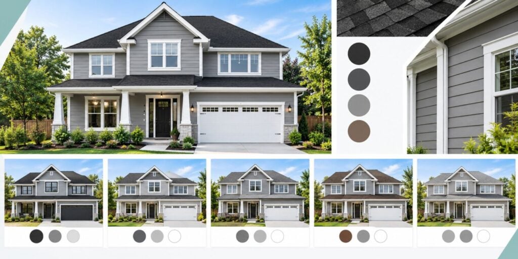 Gray House and Roof Color Combinations