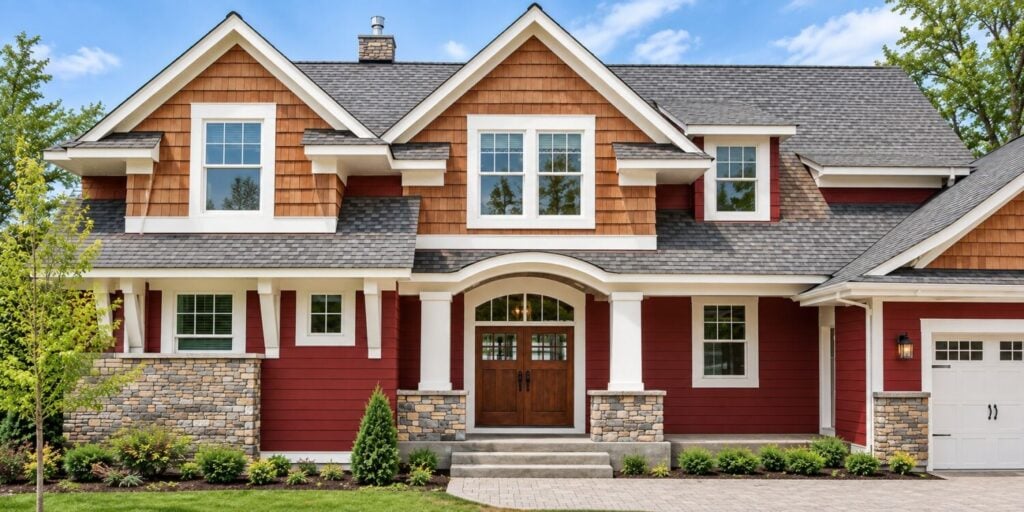 Red House and Cedar Roof Color Combinations